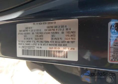 2016 Mazda Cx-5 Grand Touring z USA, uszkodzony, nr VIN JM3KE2DY0G0679727